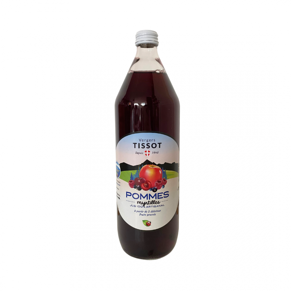 Jus pomme myrtille Vergers Tissot 1L