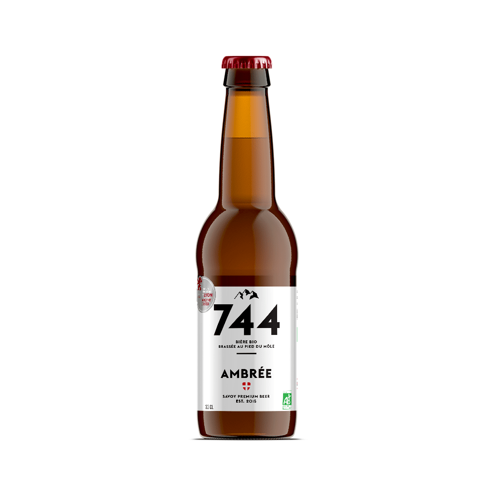 Bière ambrée bio 33cl, Brasserie 744